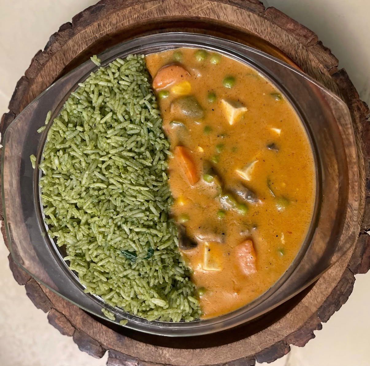 Green Rice & Vegetable Curry